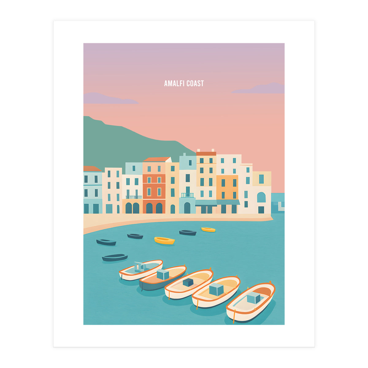 Amalfi Coast Italy Travel Postcard (Print Only)