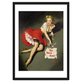 Pinup Sexy Girl Posing In Red Dress thumbnail