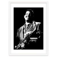 Cannonball Adderley American Jazz Saxophonist in Grayscale