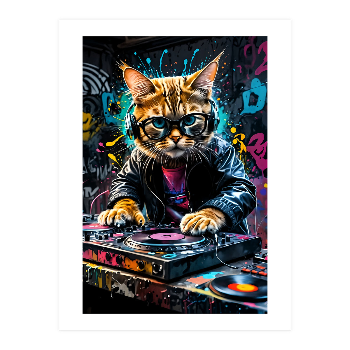 Cat Dj music (Print Only)