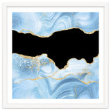 Blue & Gold Glitter Agate Texture 03 thumbnail