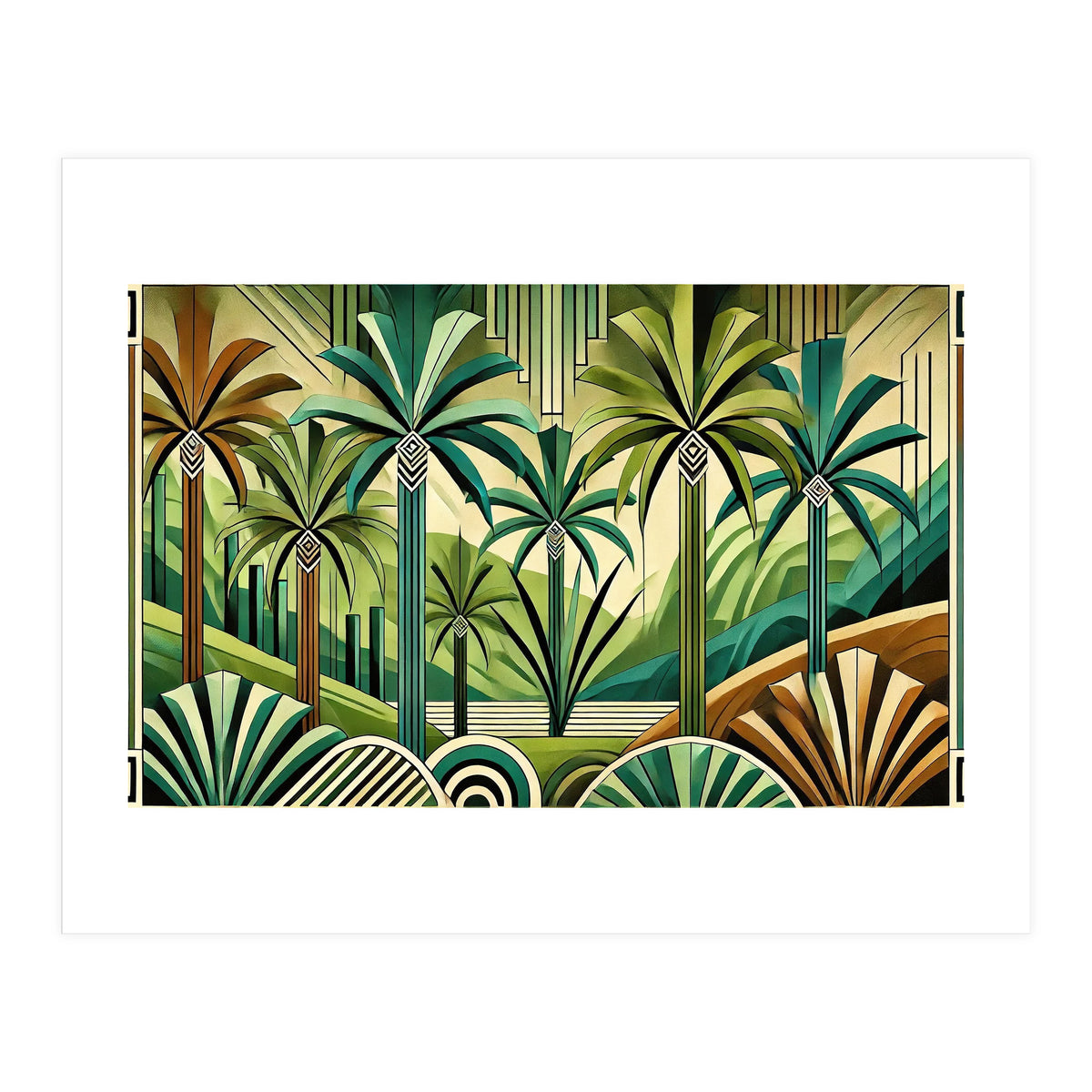 Tropical Art Deco Oasis (Print Only)