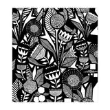 African Tribal, Black & White Abstract Drawing Sketch Line Art, Rustic Botanical Illustration, Bohemian Eclectic Scandinavian Vintage Bold (Print Only) thumbnail