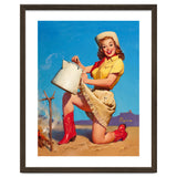 Pinup Sexy Woman Posing With A Hot Teapot thumbnail
