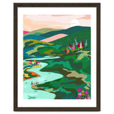 Endless Love, Bohemian Nature Landscape Scenic Meadow, Eclectic Colorful Travel Forest Mountains Sunset thumbnail