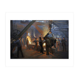 Peder Severin Kroyer (1851-1909). Danish painter. The Iron Foundry, Burmeister & Wain, 1885. (Print Only) thumbnail