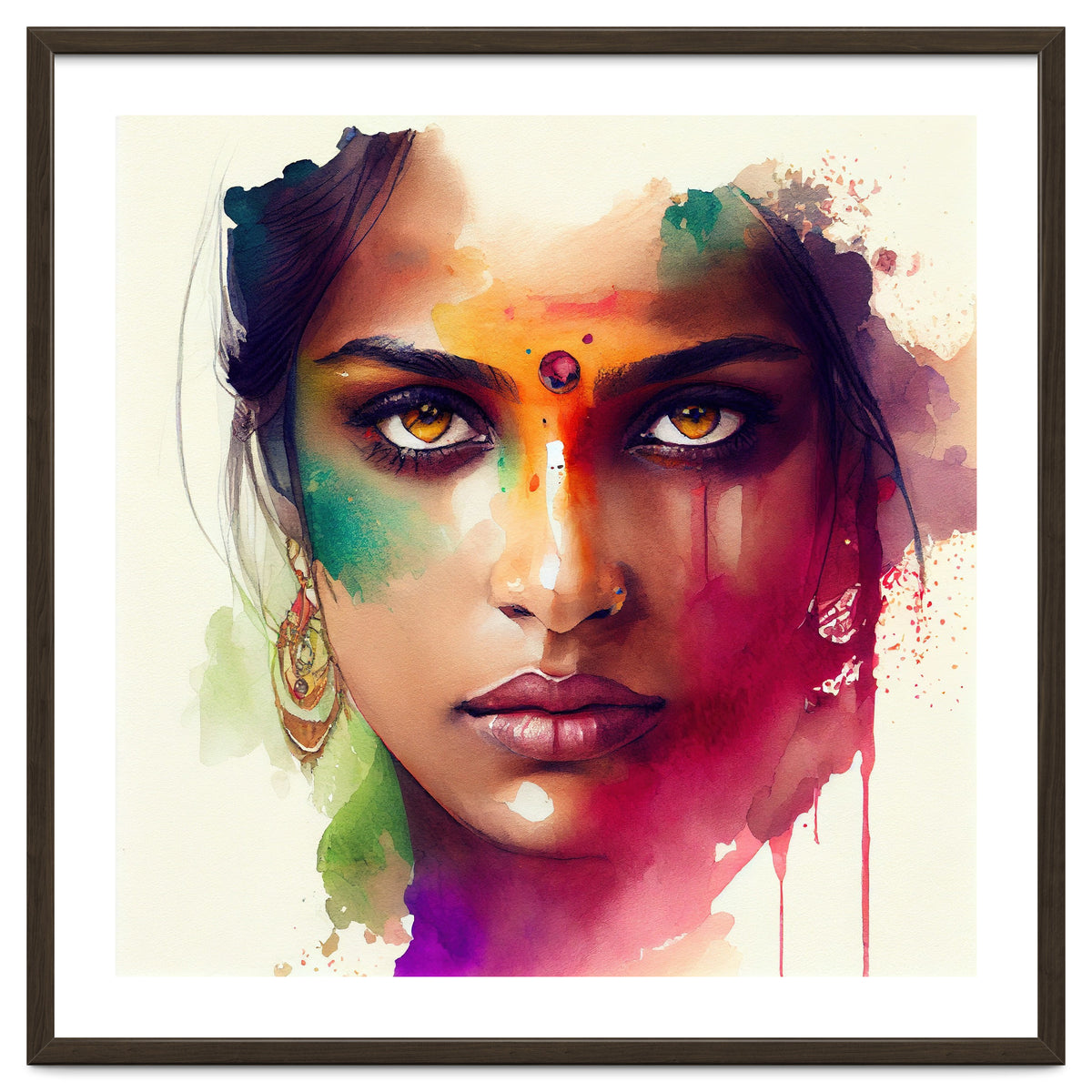 Watercolor Hindu Woman #2