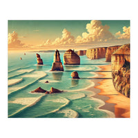 Vintage Australia, Great Ocean Road Poster (Print Only)