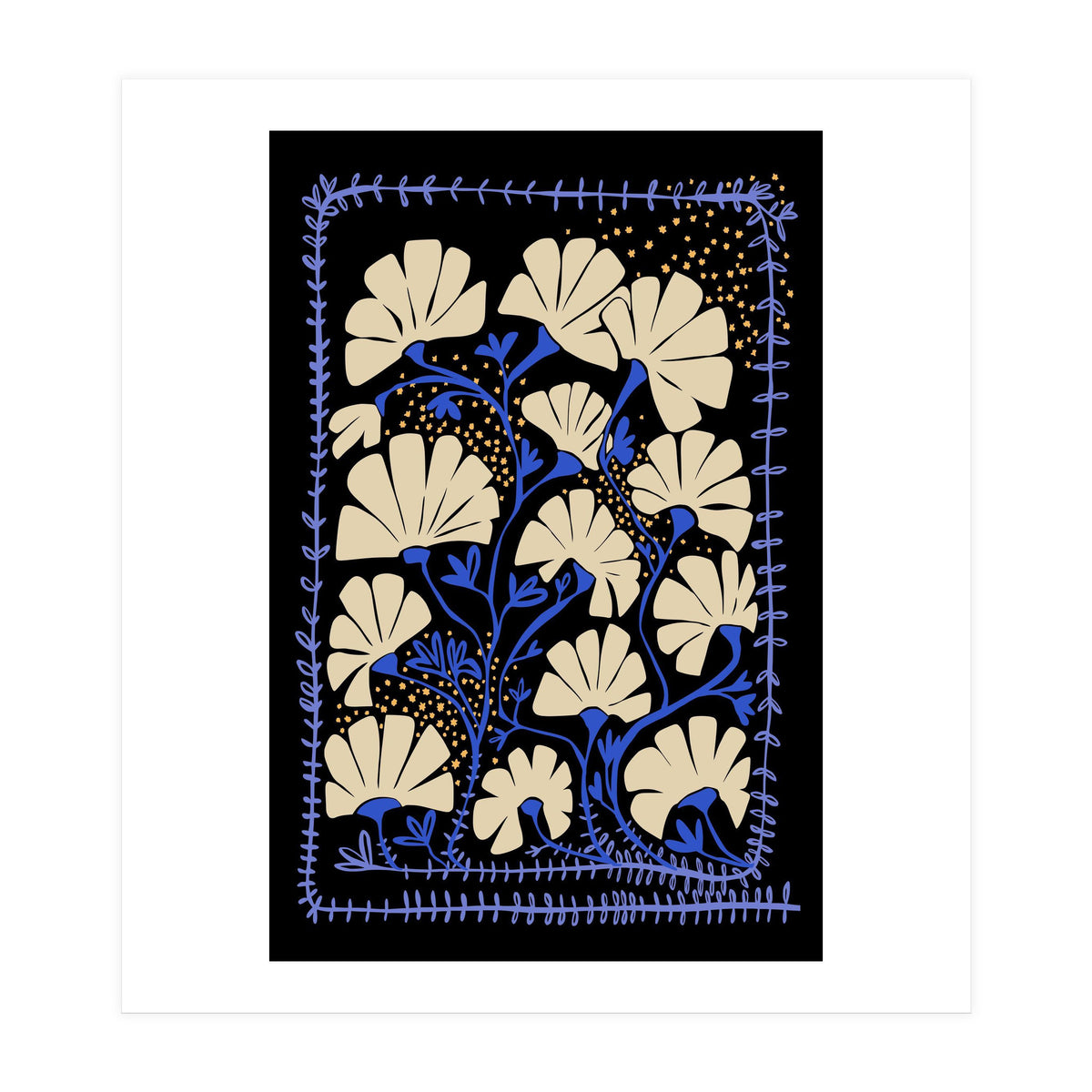 Klimts blooming  black (Print Only)