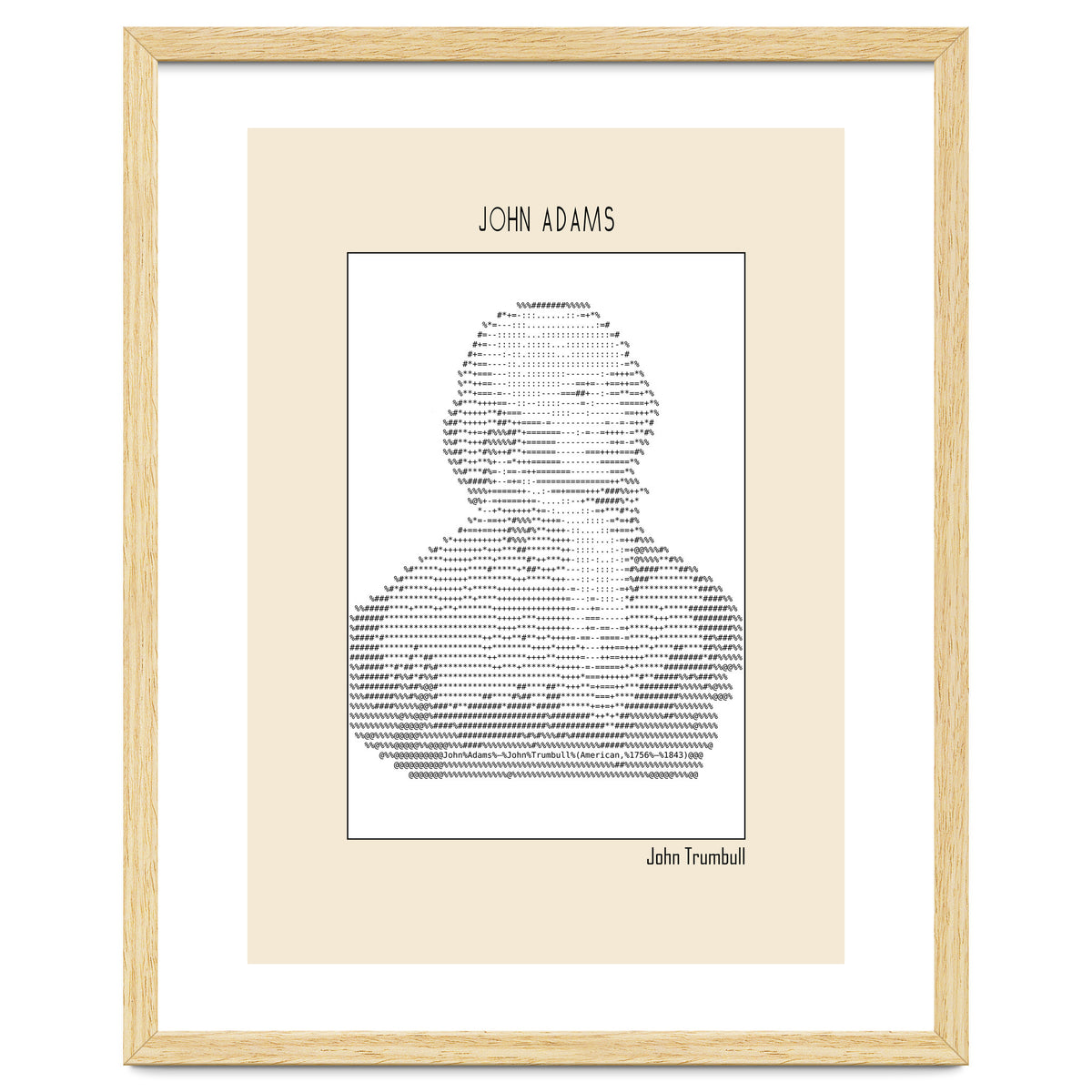 John Adams – John Trumbull (ascii Art)