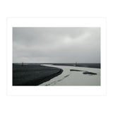 River passing through a black volcanic road - Iceland  (Print Only) thumbnail