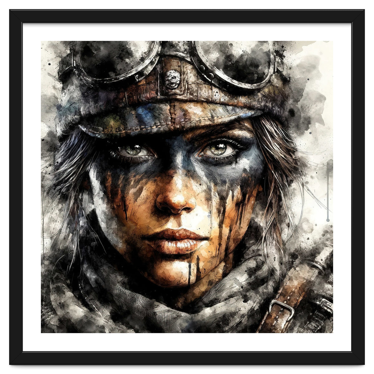 Warrior Woman With Aviator Goggles