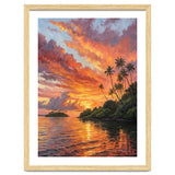 Impressionist Tropical Sunset Over Paradise Island thumbnail