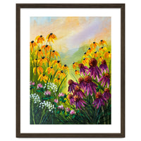 Impasto Wildflower Meadow Painting