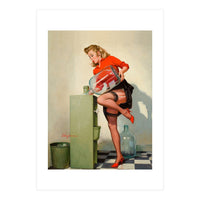 Pinup Sexy Water Cooler Girl (Print Only)