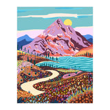 Alice In Wonder Valley, Nature Landscape Floral Positivity Meadow, Mountains Travel Pastel Bohemian Eclectic Spring, River Hope Vintage Good Vibes (Print Only) thumbnail