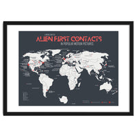 World Map of Alien First Contacts in Movies