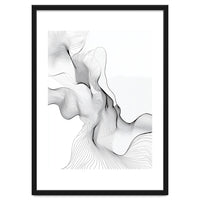 Abstract Black And White Flowing Lines