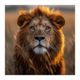 Majestic Lion Face In Golden Hour Sunlight (Print Only) thumbnail