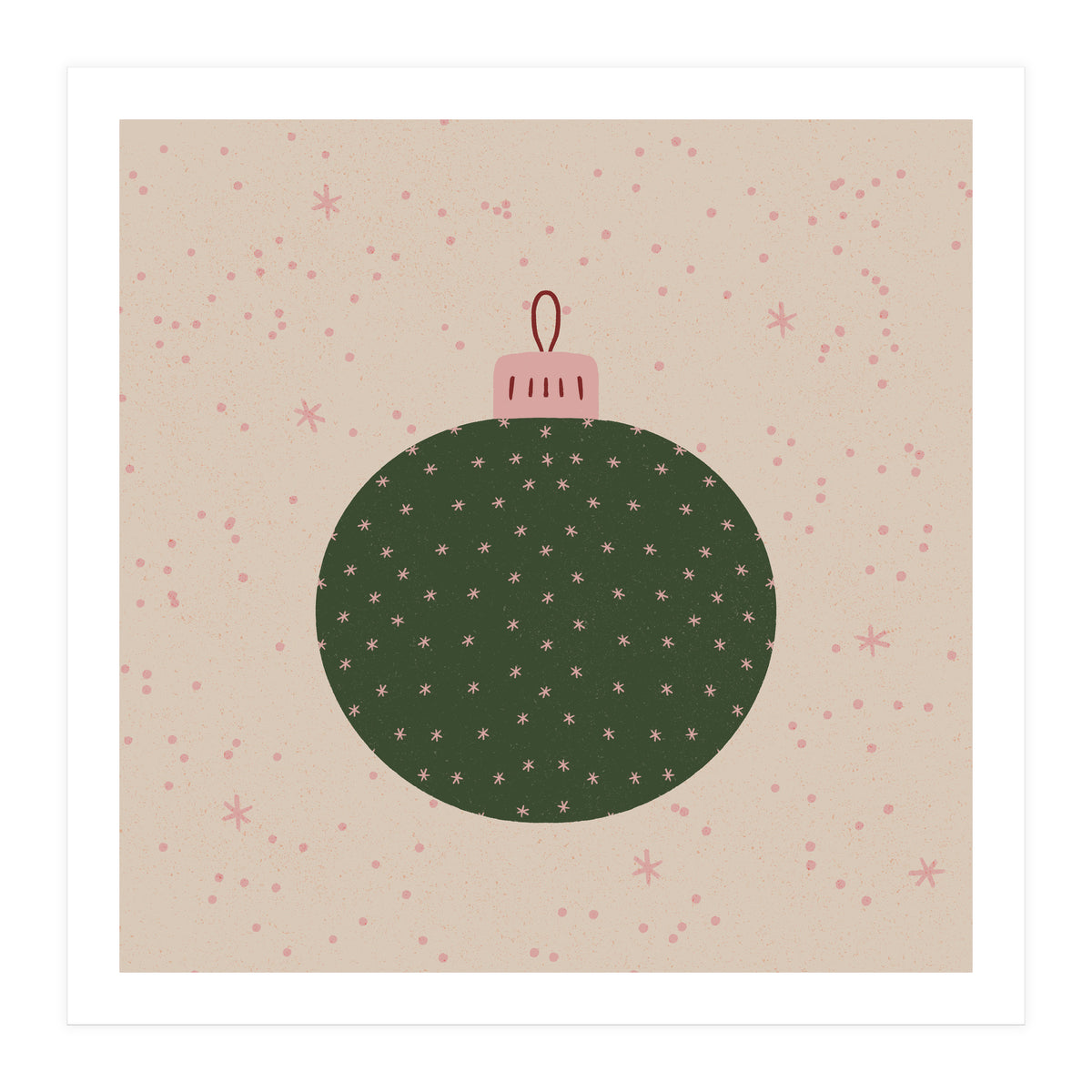 Christmas globe with snowflakes (Print Only)