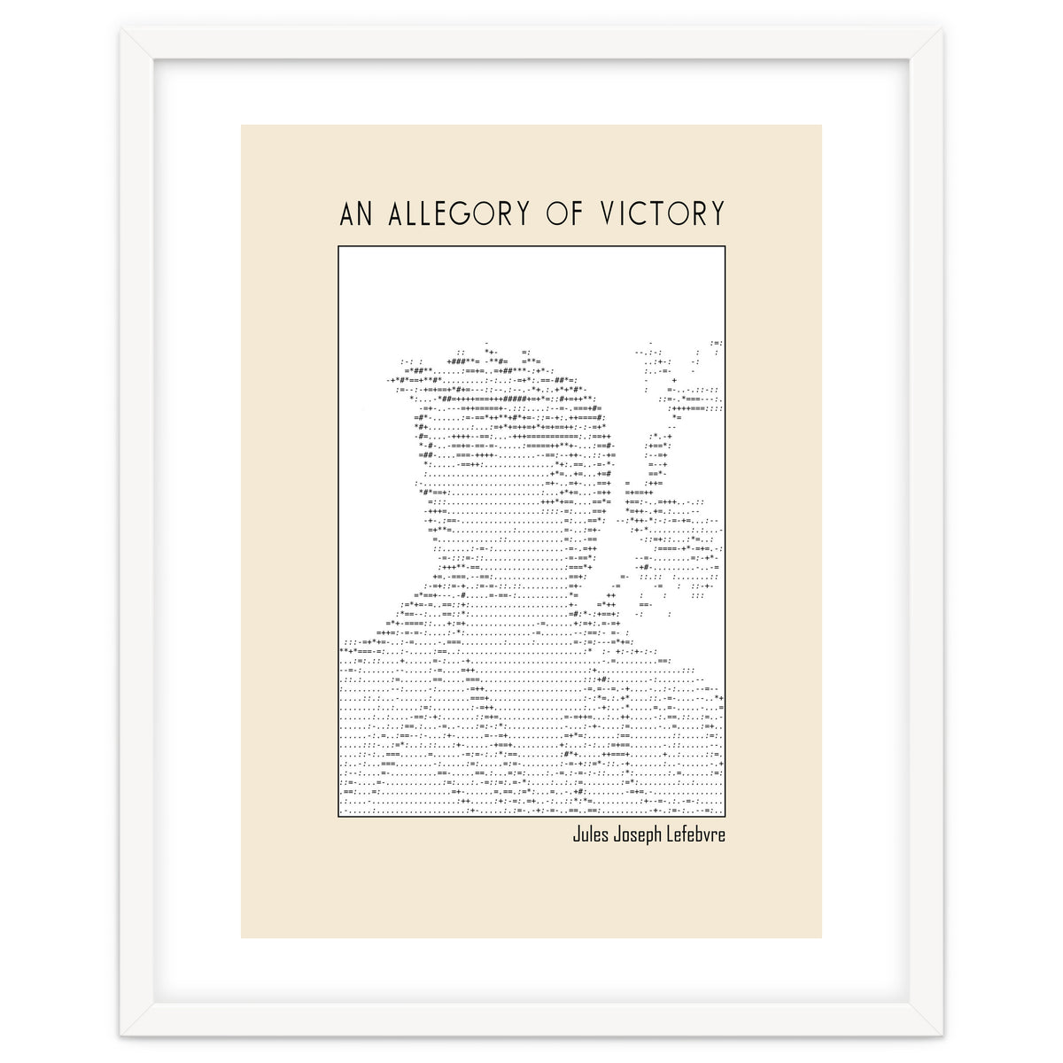An Allegory Of Victory – Jules Joseph Lefebvre Ascii Art
