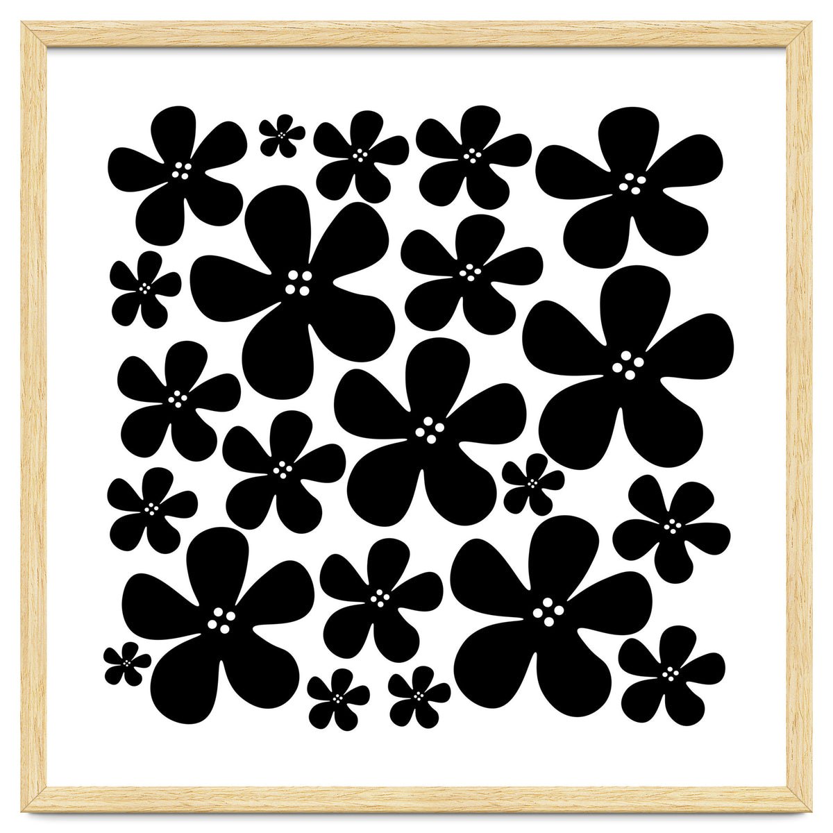 Black Flowers Pattern