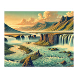 Vintage Iceland, Landscape Poster (Print Only) thumbnail