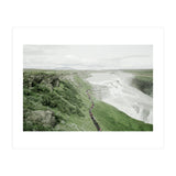 Tourists walking along the waterfall - Iceland (Print Only) thumbnail
