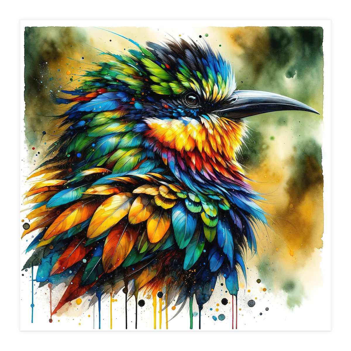 Vibrant Tropical Bird Portrait (Print Only)