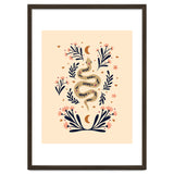 Snake And Flowers Beige And Indigo thumbnail