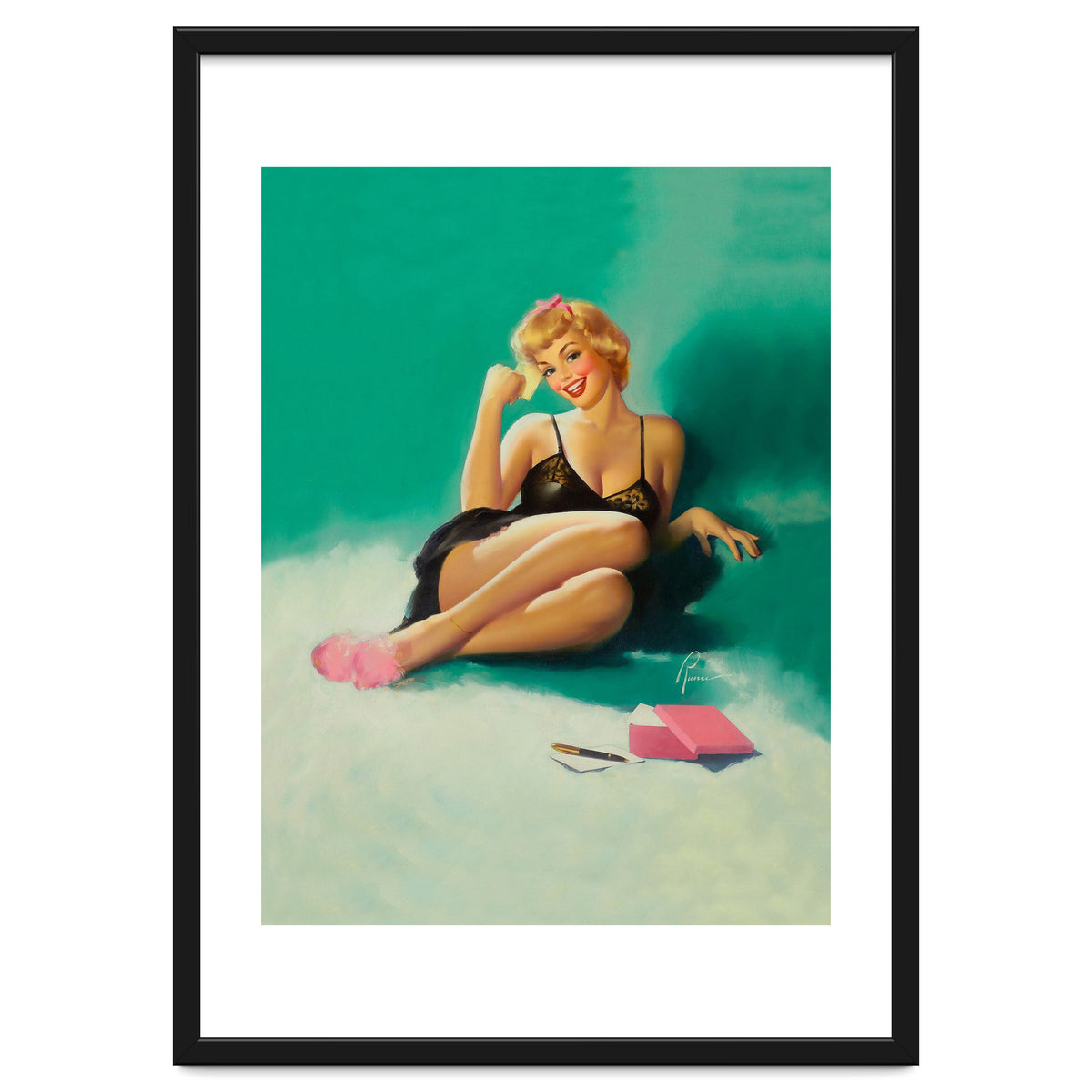 Sexy Pinup Girl With Phone Number For You