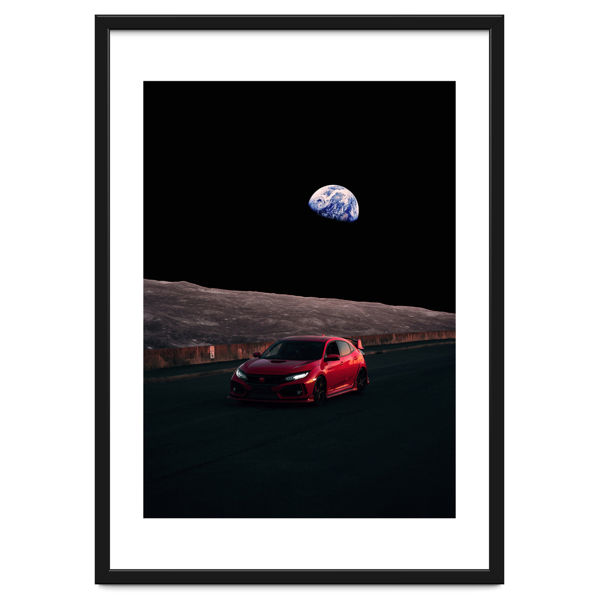 Driving Civic In The Moon