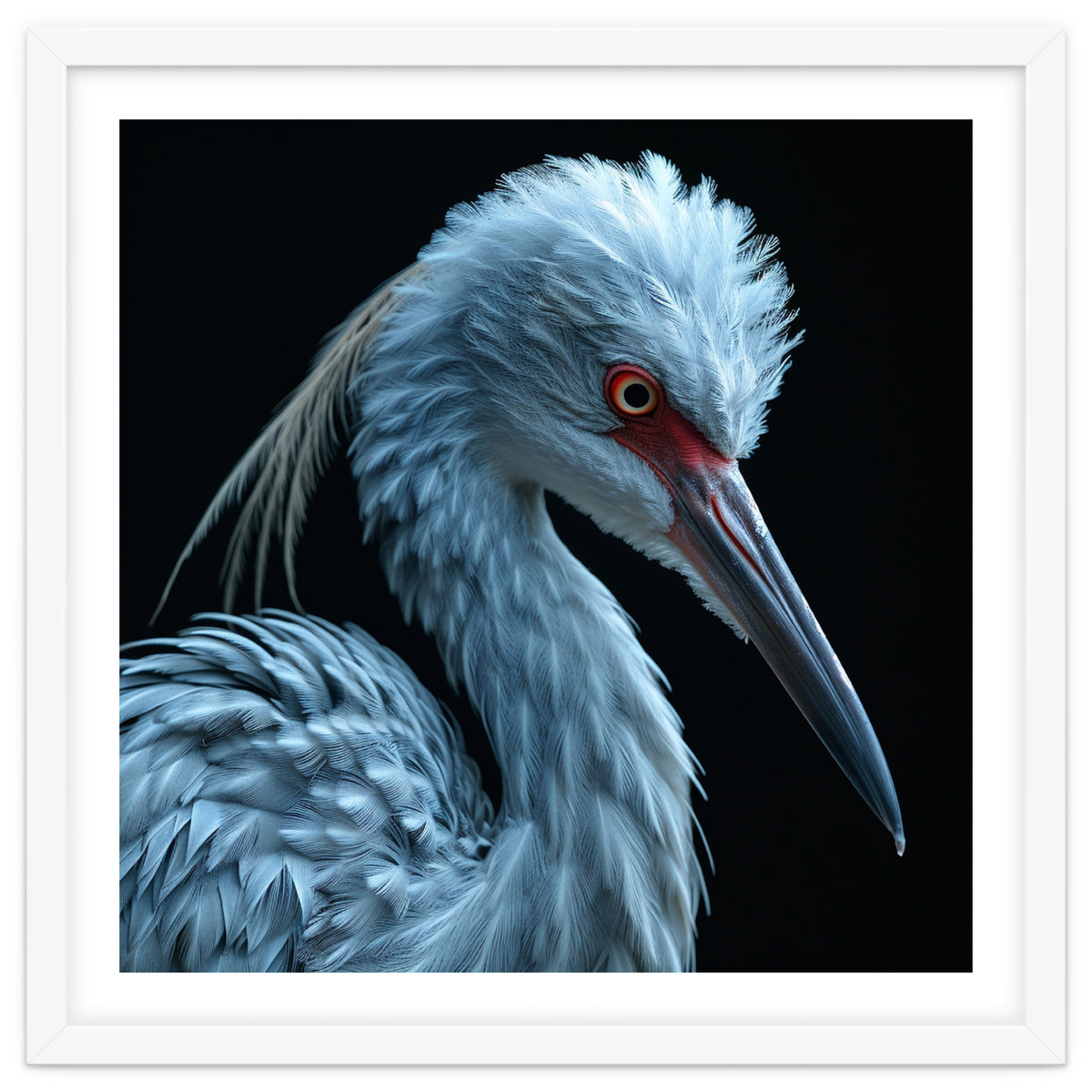 Striking Portrait Of A Blue Heron Bird