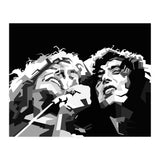 Robert Plant & Jimmy Page Black Illustration (Print Only) thumbnail