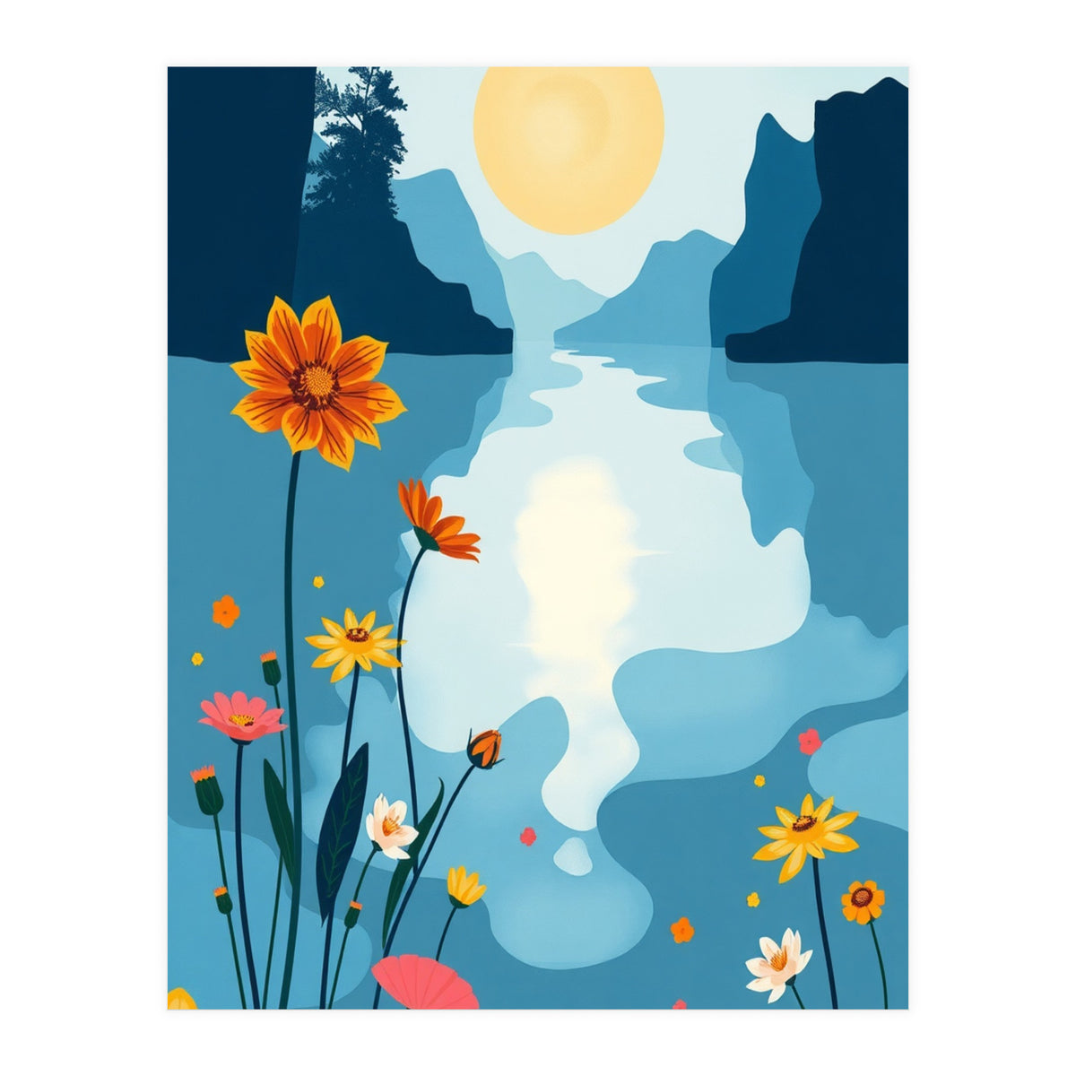 Lake Energy and Flower (Print Only)