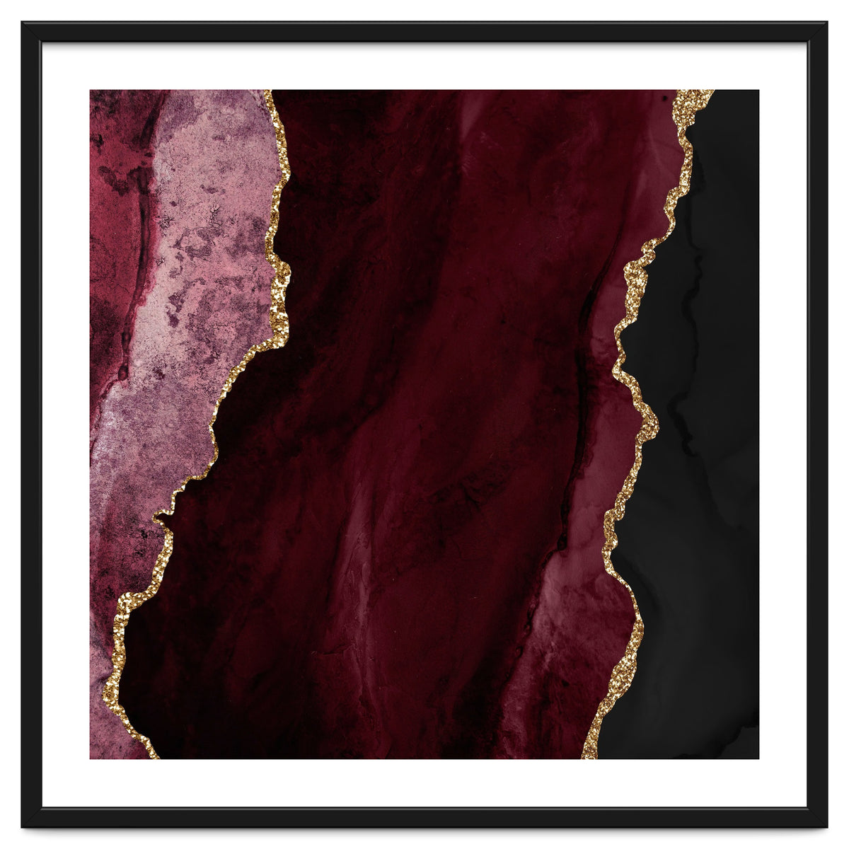 Burgundy & Gold Agate Texture 01
