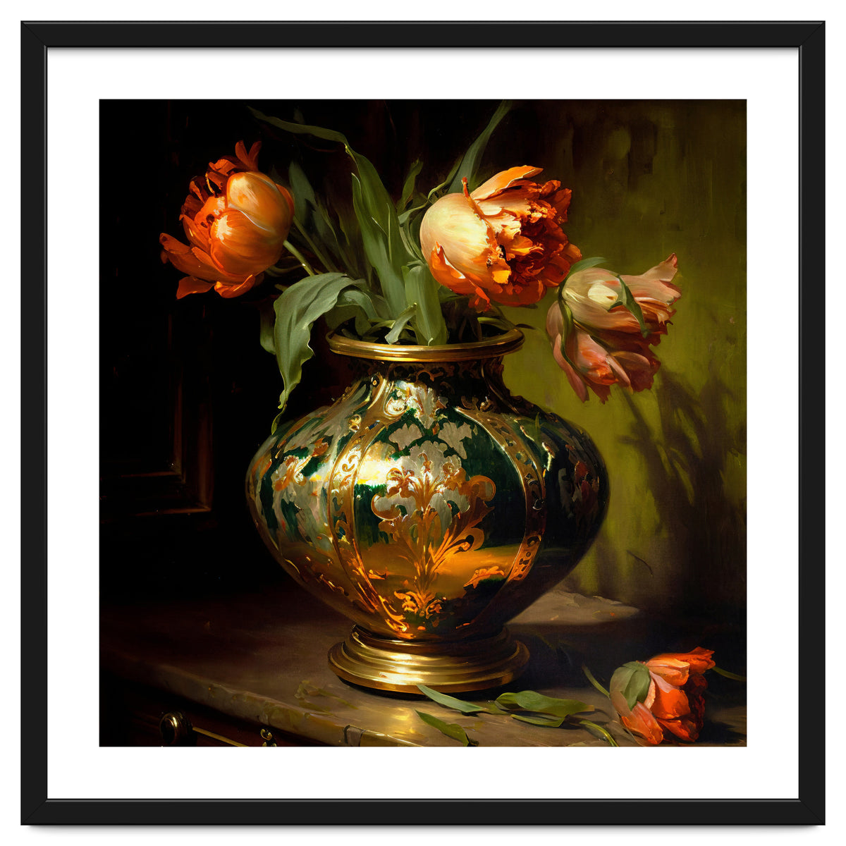 Orange Parrot Tulips