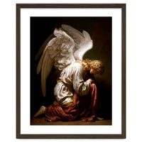 Kneeling Down Angel Renaissance inspired Religious Art
