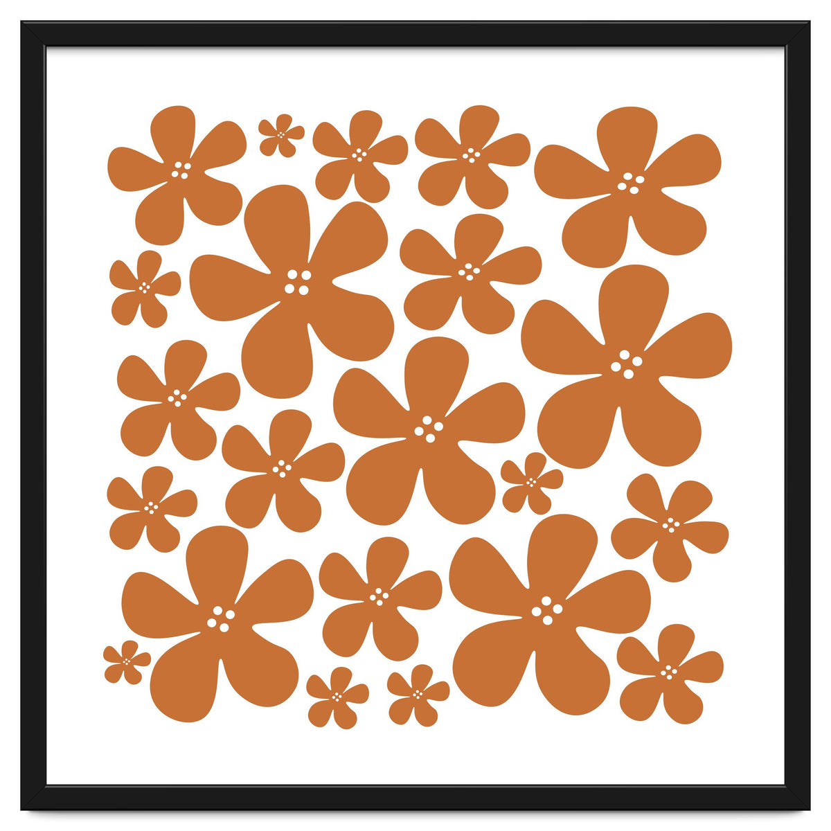 Brown Flowers Pattern