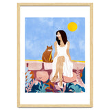 Butterscotch, Cats Pets Cat Mom Watercolor Painting, Pet Parent Animals Quirky Bohemian thumbnail