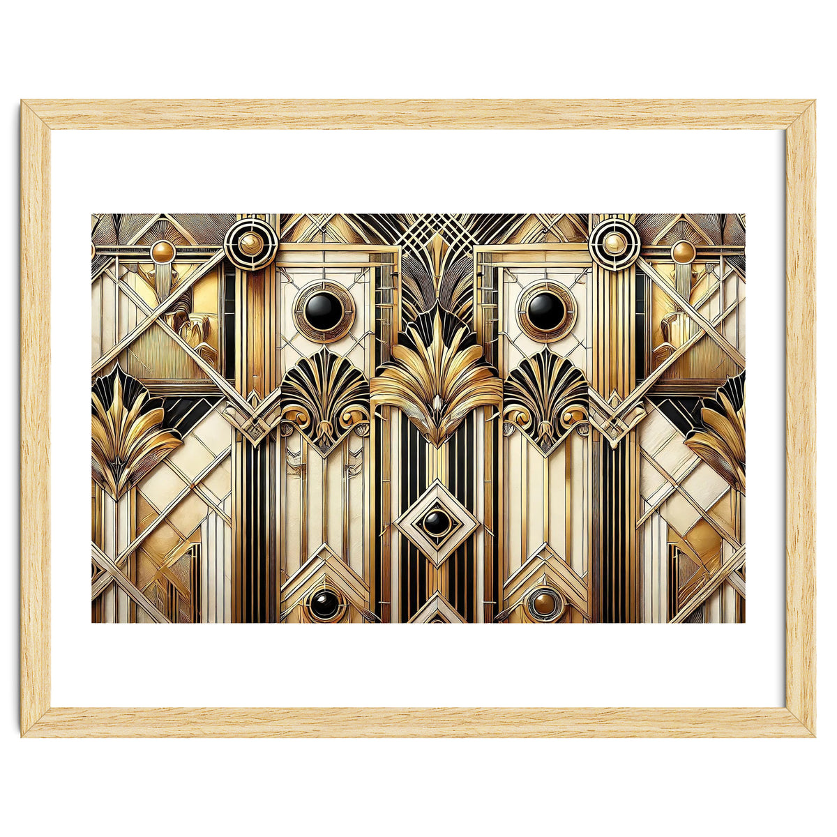 Art Deco Gold Geometric Pattern