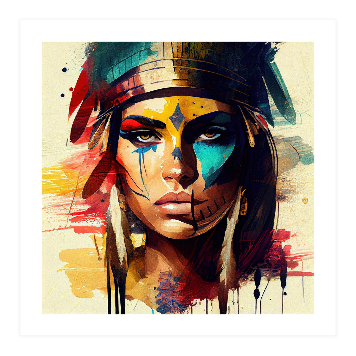 Powerful Egyptian Warrior Woman #1 (Print Only)