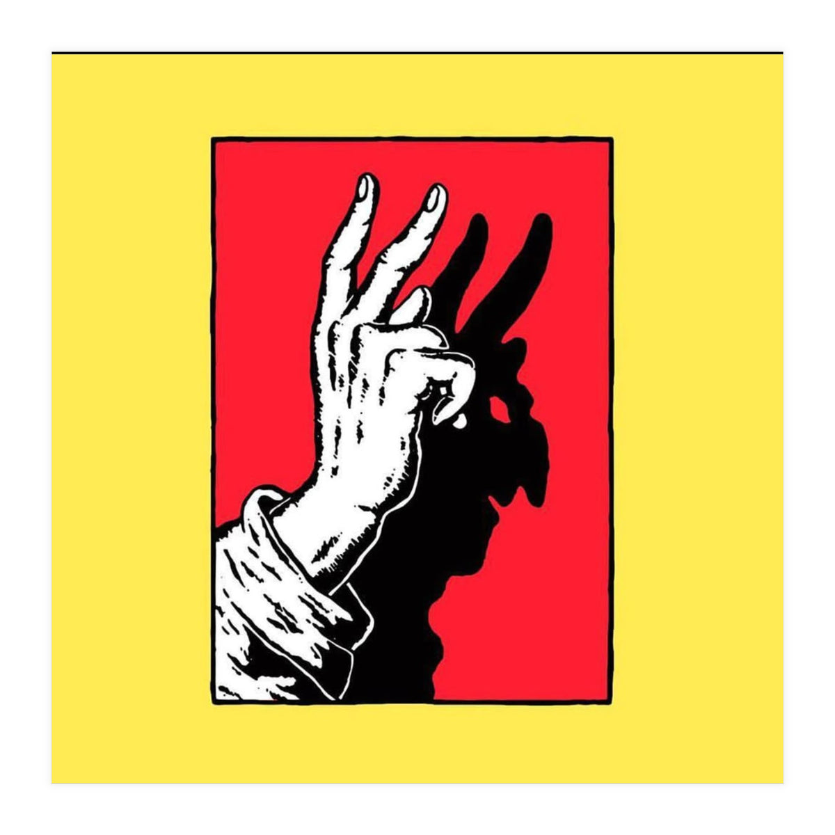 Hand Shadow Art – Peace & Freedom Illustration (Print Only)
