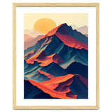 Dramatic Abstract Mountain Sunset Art thumbnail