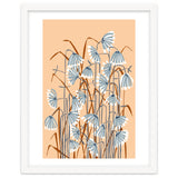 Linocut Flower Meadow Peach Fuzz thumbnail