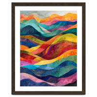 Vibrant Abstract Ribbon Landscape Art