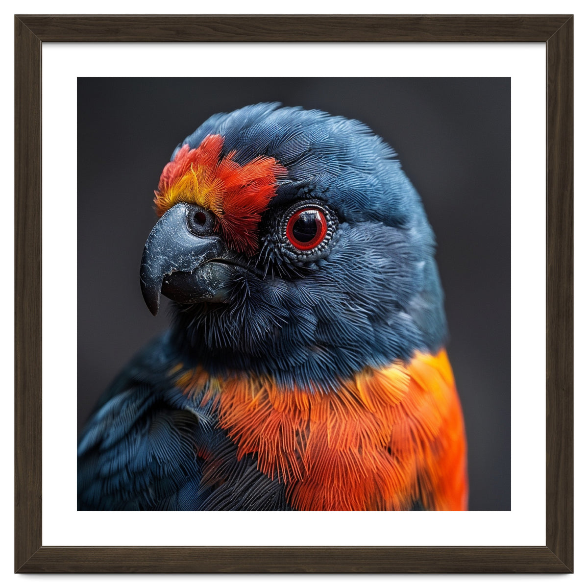 Close Up Portrait Of A Colorful Parrot