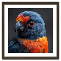 Close Up Portrait Of A Colorful Parrot