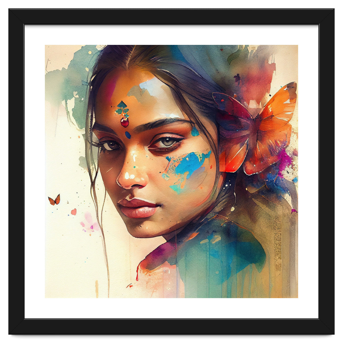 Butterfly Whisper Hindu Portrait