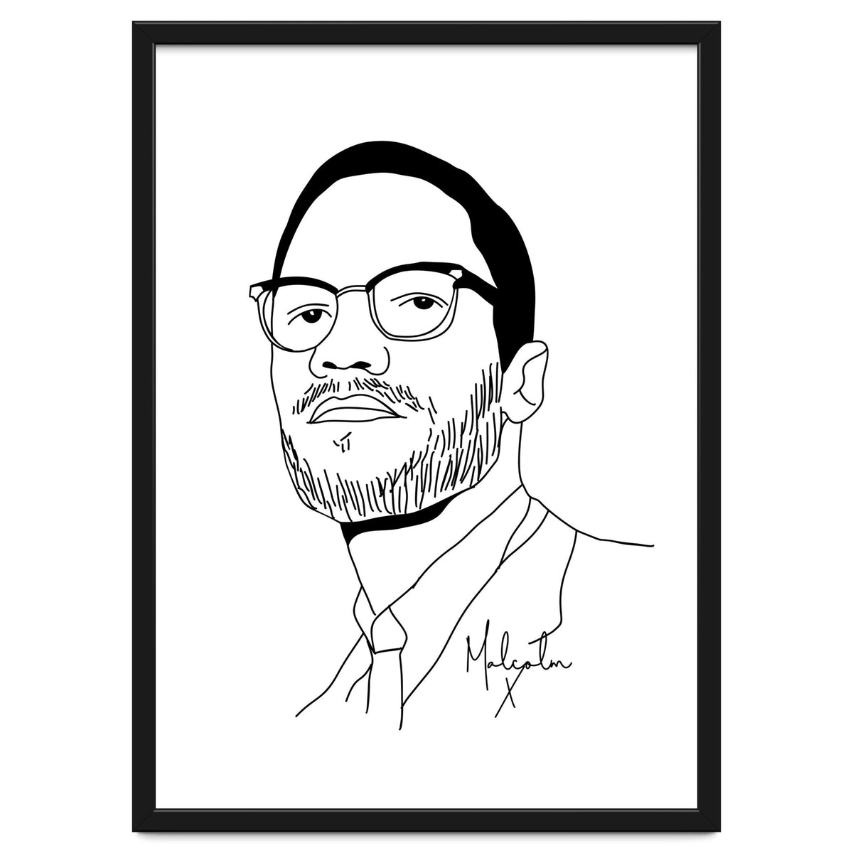 Malcolm X Illustration